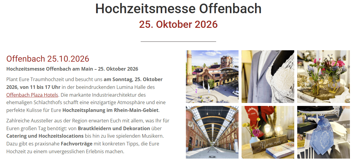 Hochzeitsmesse Offenbach
